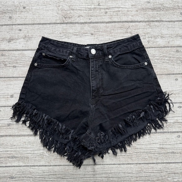 Garage Pants - Garage Shorts Women's 27 Black Mini Festival Cheeky Cut Off Denim High Waisted